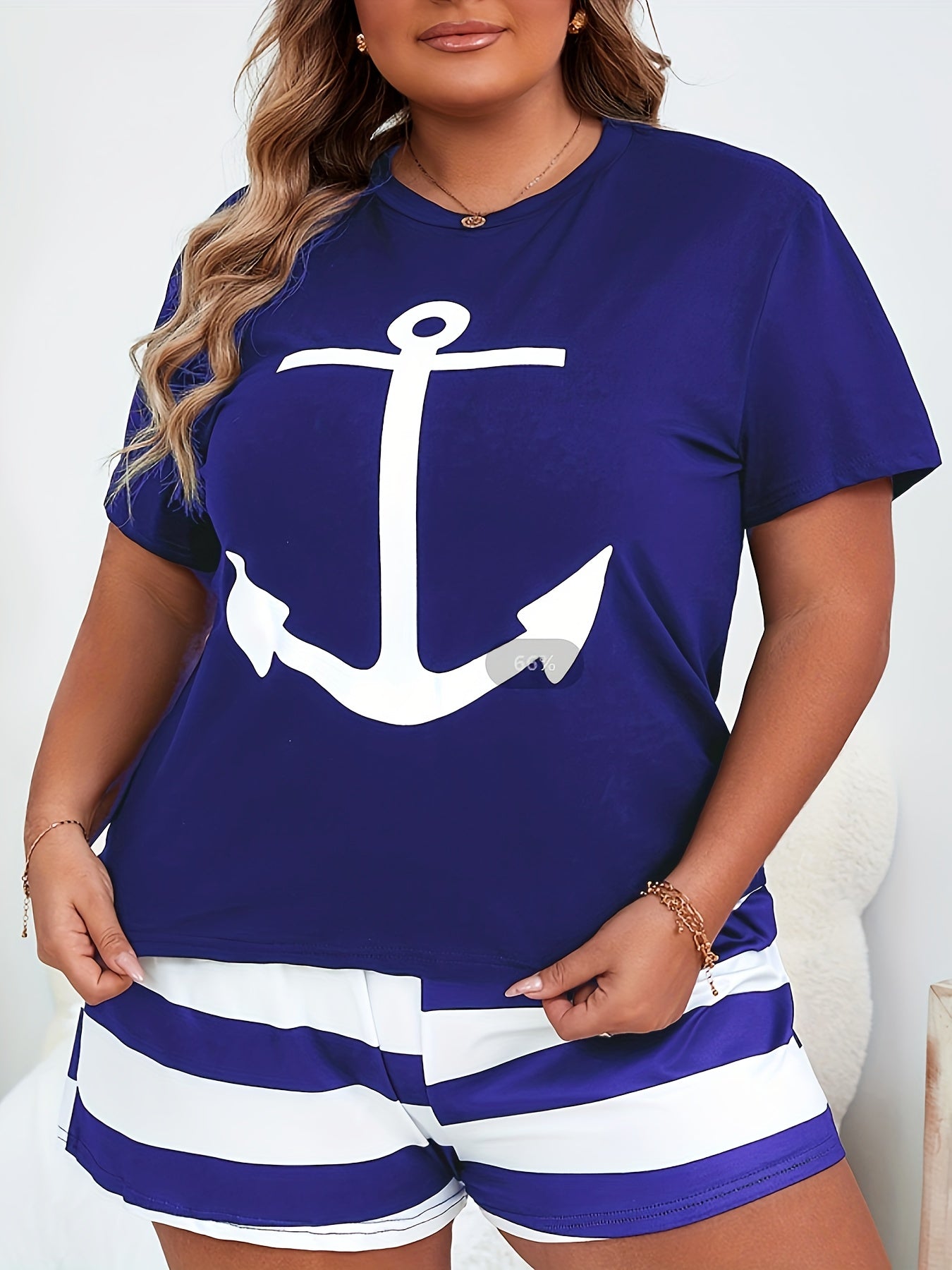 مجموعة بيجاما كاجوال plus size بتصميم أنكور Fashint