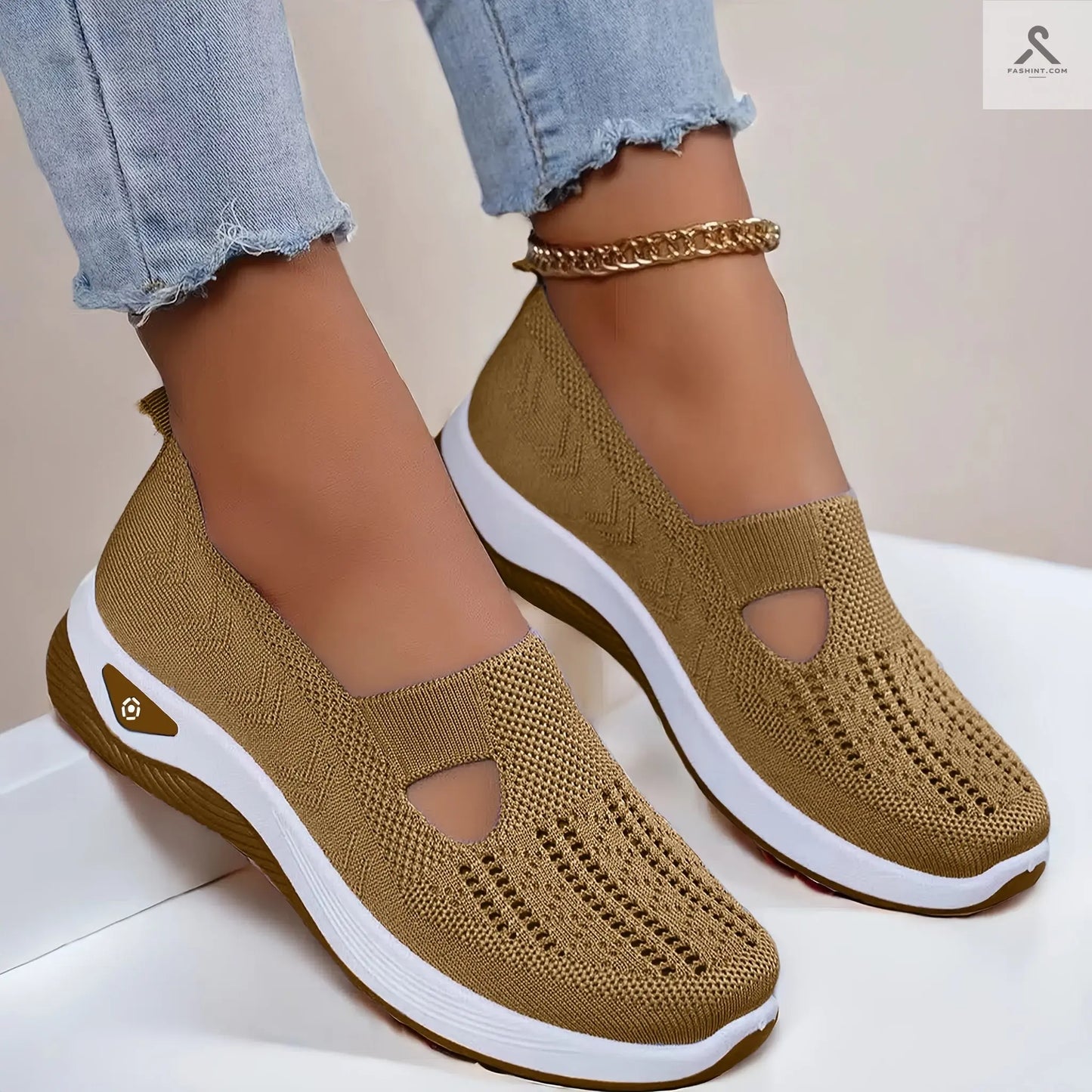 احذية نسائية مريحة ذات تصميم شبكي لسهرة صيف 2023 Fashint