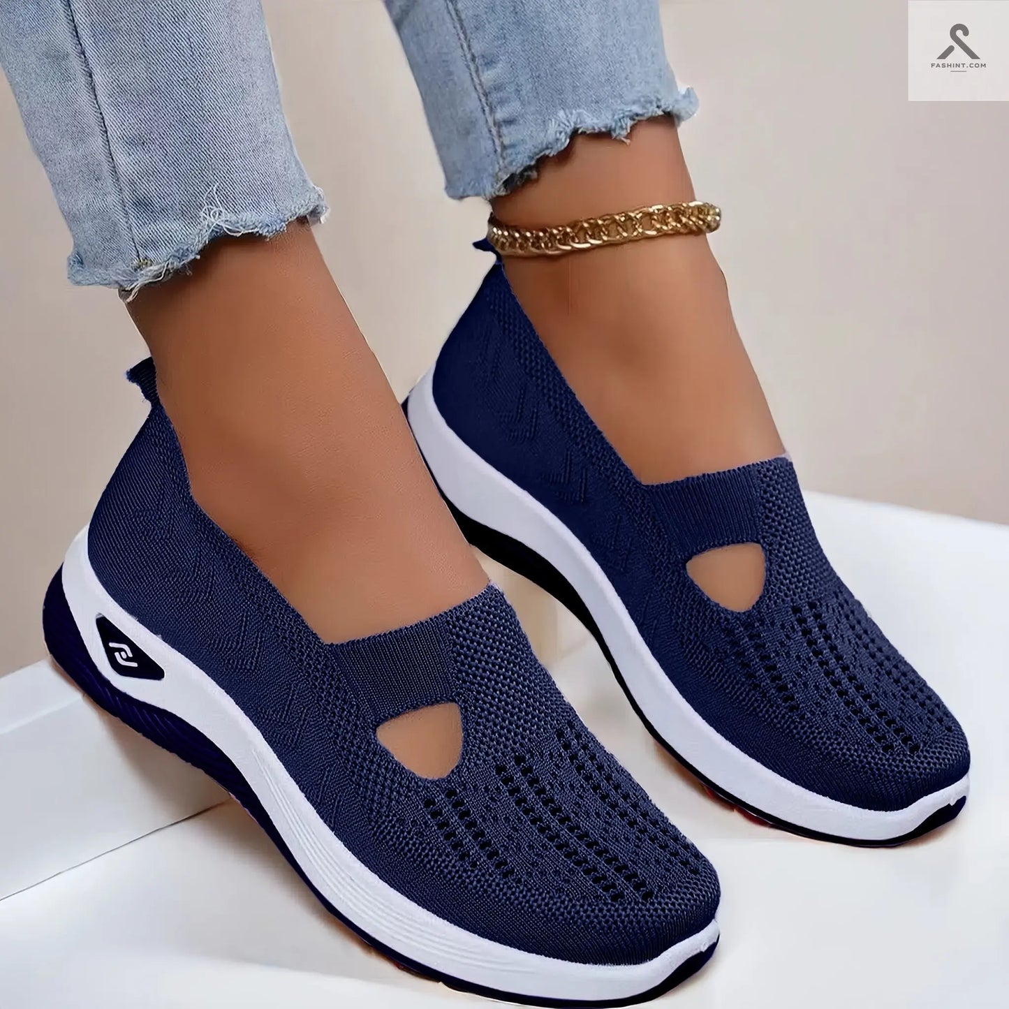 احذية نسائية مريحة ذات تصميم شبكي لسهرة صيف 2023 Fashint