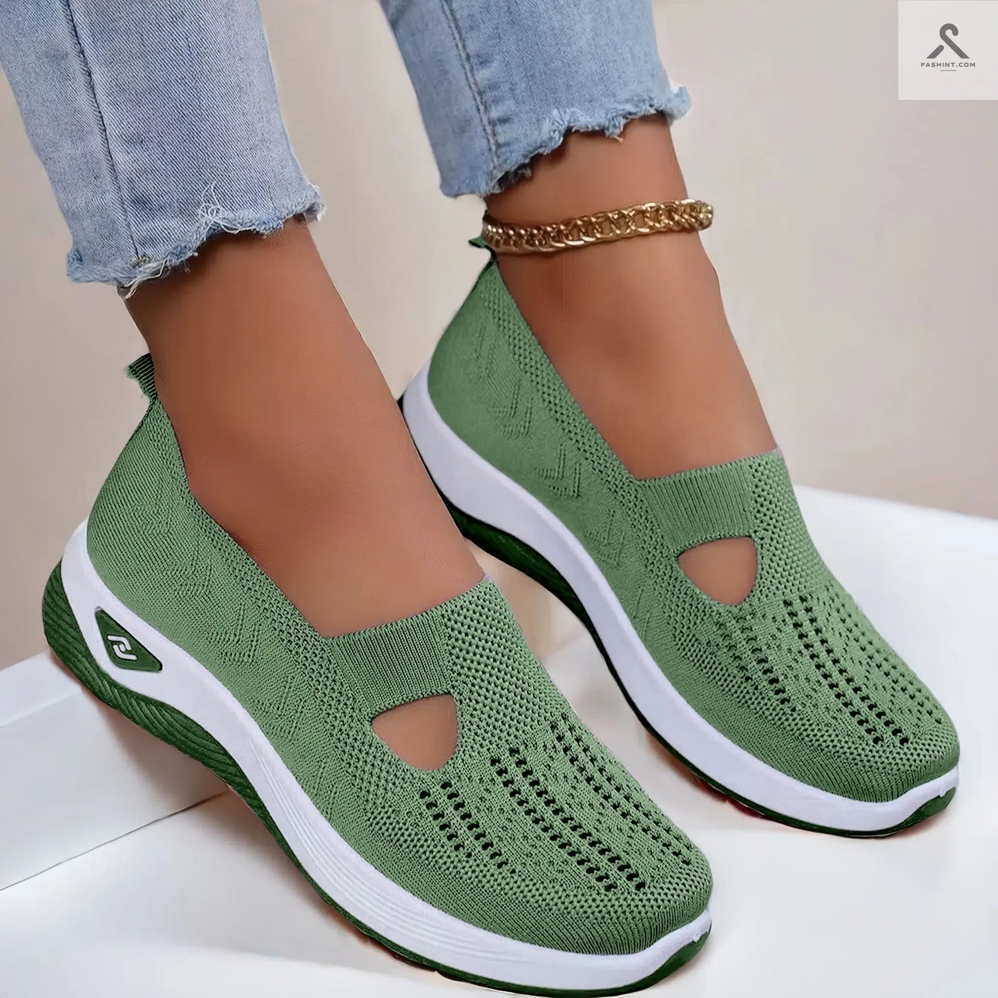 احذية نسائية مريحة ذات تصميم شبكي لسهرة صيف 2023 Fashint