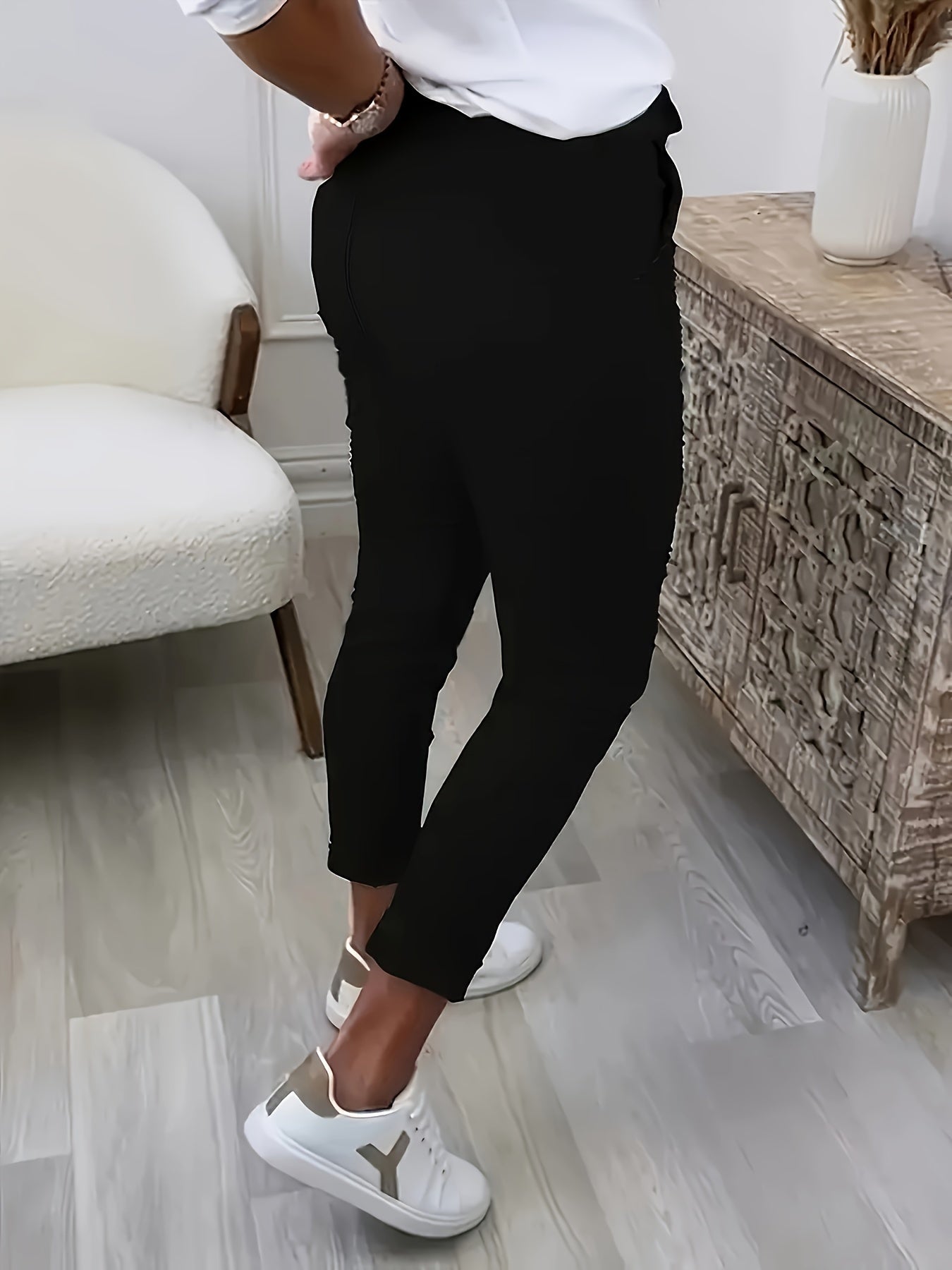 بنطلون نسائي زائد الحجم بتصميم كاجوال وأنيق Fashint