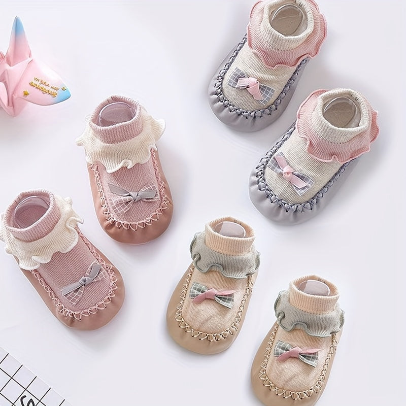 جوارب أطفال جلدية ذات قاعدة ناعمة بتصميم كارتوني Fashint