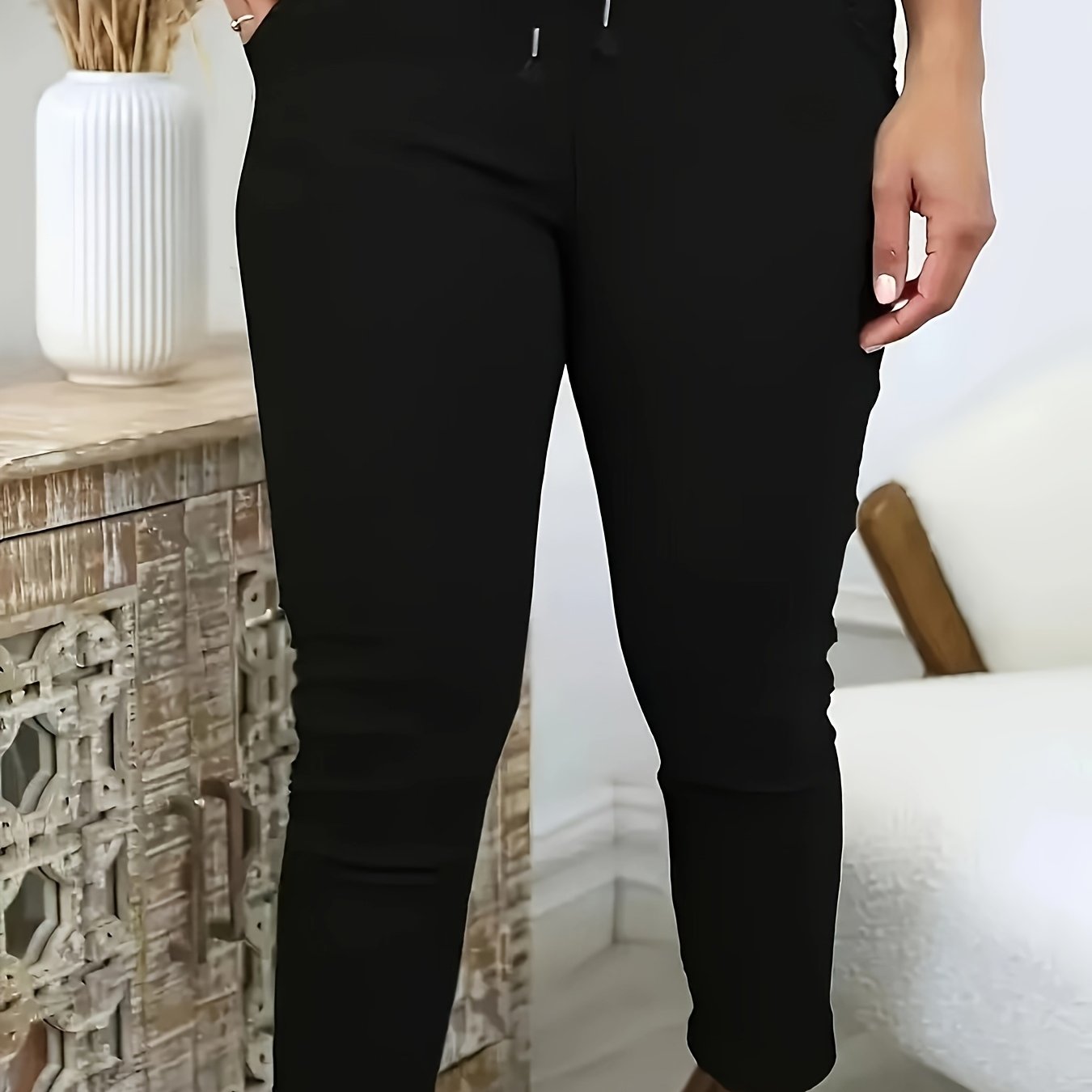 بنطلون نسائي زائد الحجم بتصميم كاجوال وأنيق Fashint