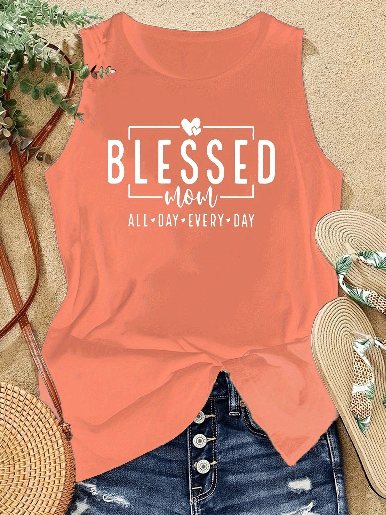 تيشيرت رياضي نسائي Blessed You All يوميا مريح Fashint