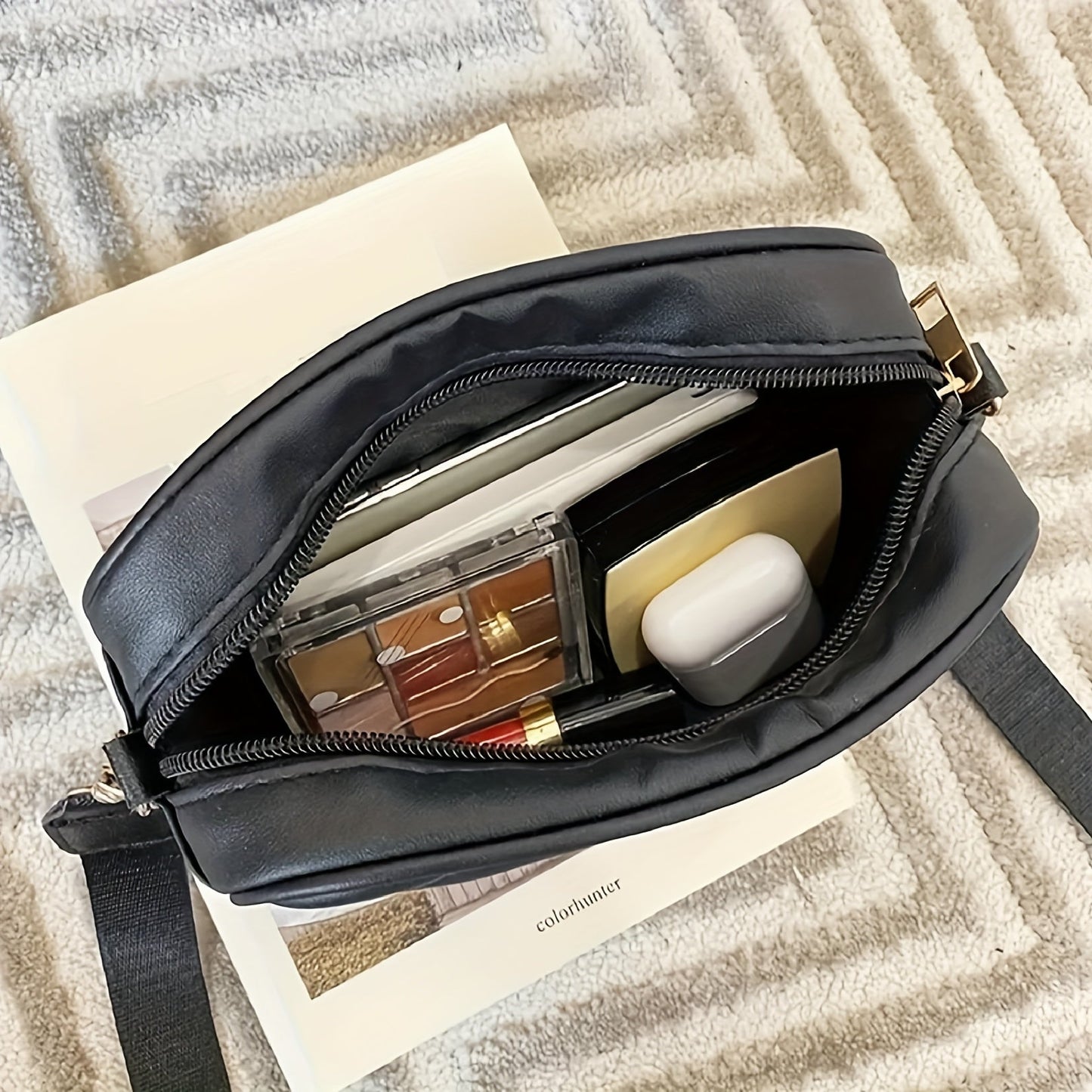 حقيبة كتف مربعة مخططة فاخرة مثالية للاستخدام اليومي Fashint