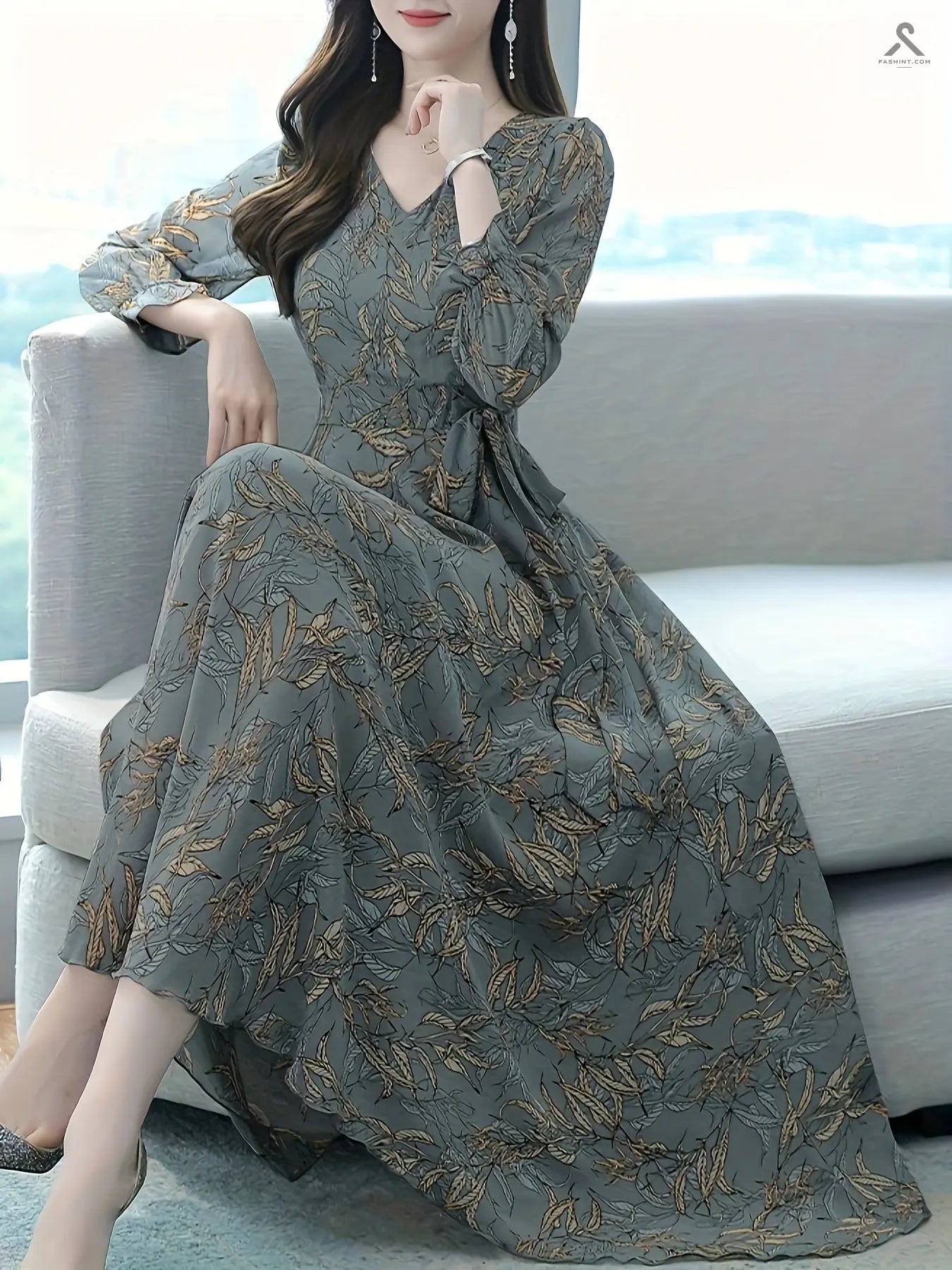 فساتين مزخرفة بنمط زهور للنساء Fashint