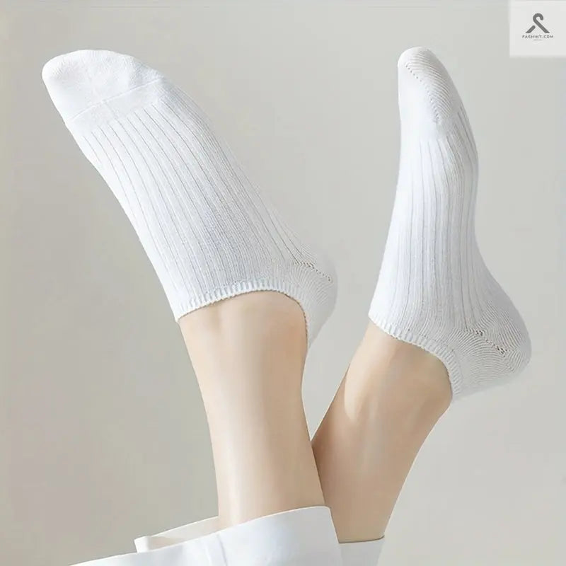 جوارب بدون كعب بألوان صلبة للنساء Fashint