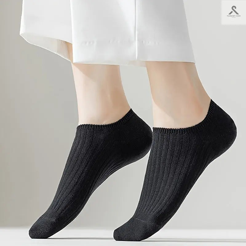 جوارب بدون كعب بألوان صلبة للنساء Fashint