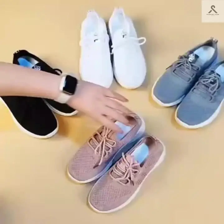 احصل على أحذية رياضية كاجوال نسائية ملونة Fashint