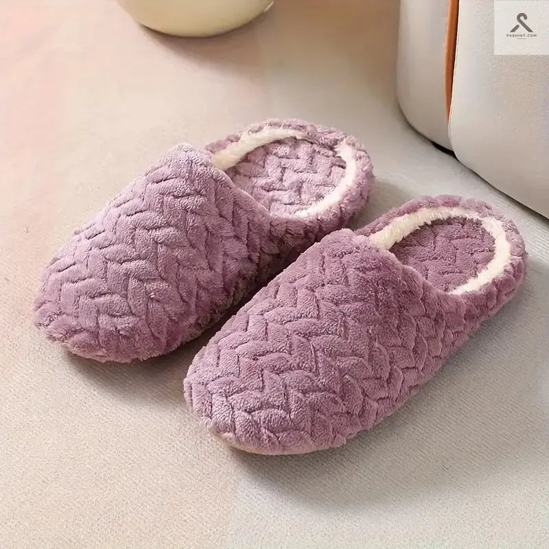 صنادل منزلية نسائية قطنية دافئة ومريحة لموسم الشتاء Fashint