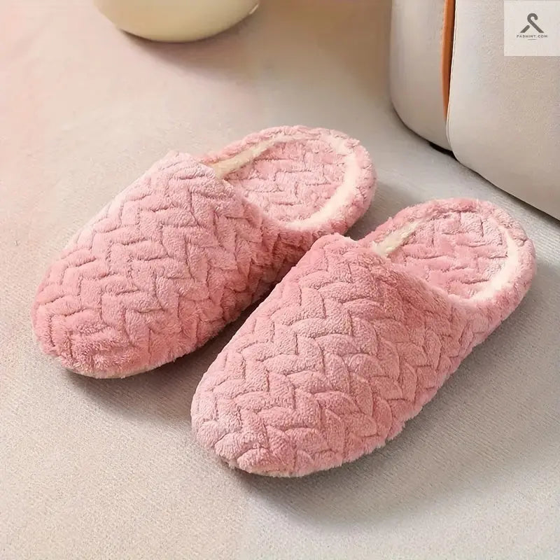 صنادل منزلية نسائية قطنية دافئة ومريحة لموسم الشتاء Fashint