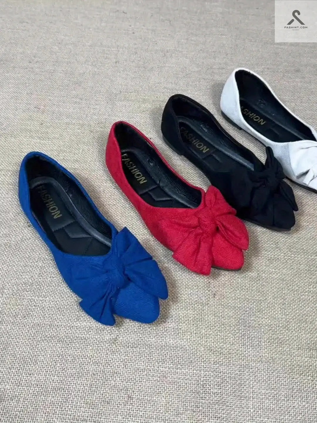 أحذية نسائية مسطحة بتفاصيل كعكة جميلة Fashint