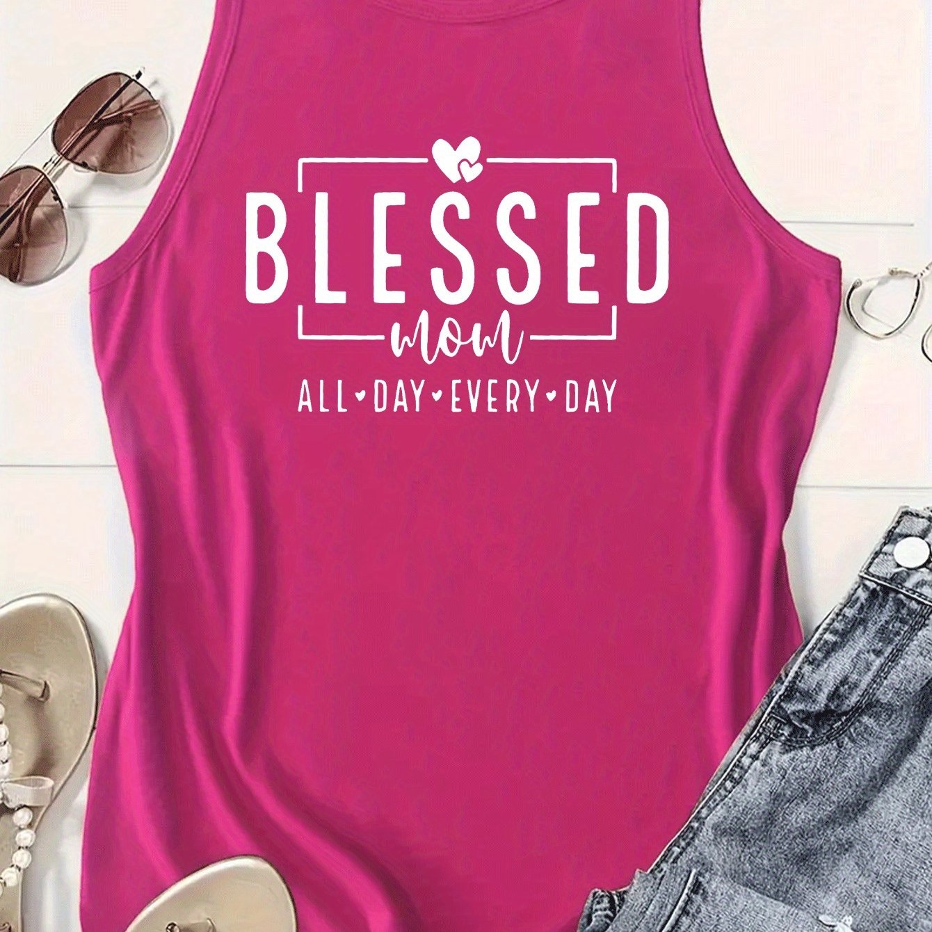 تيشيرت رياضي نسائي Blessed You All يوميا مريح Fashint