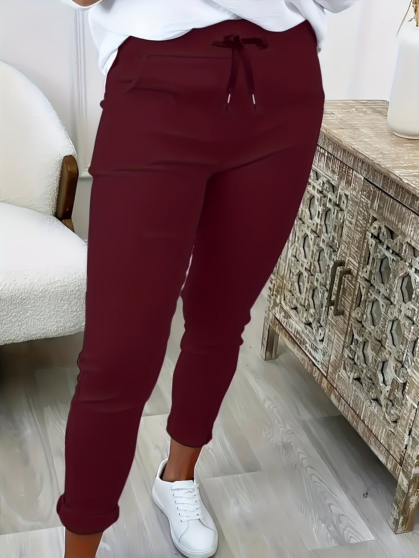بنطلون نسائي زائد الحجم بتصميم كاجوال وأنيق Fashint