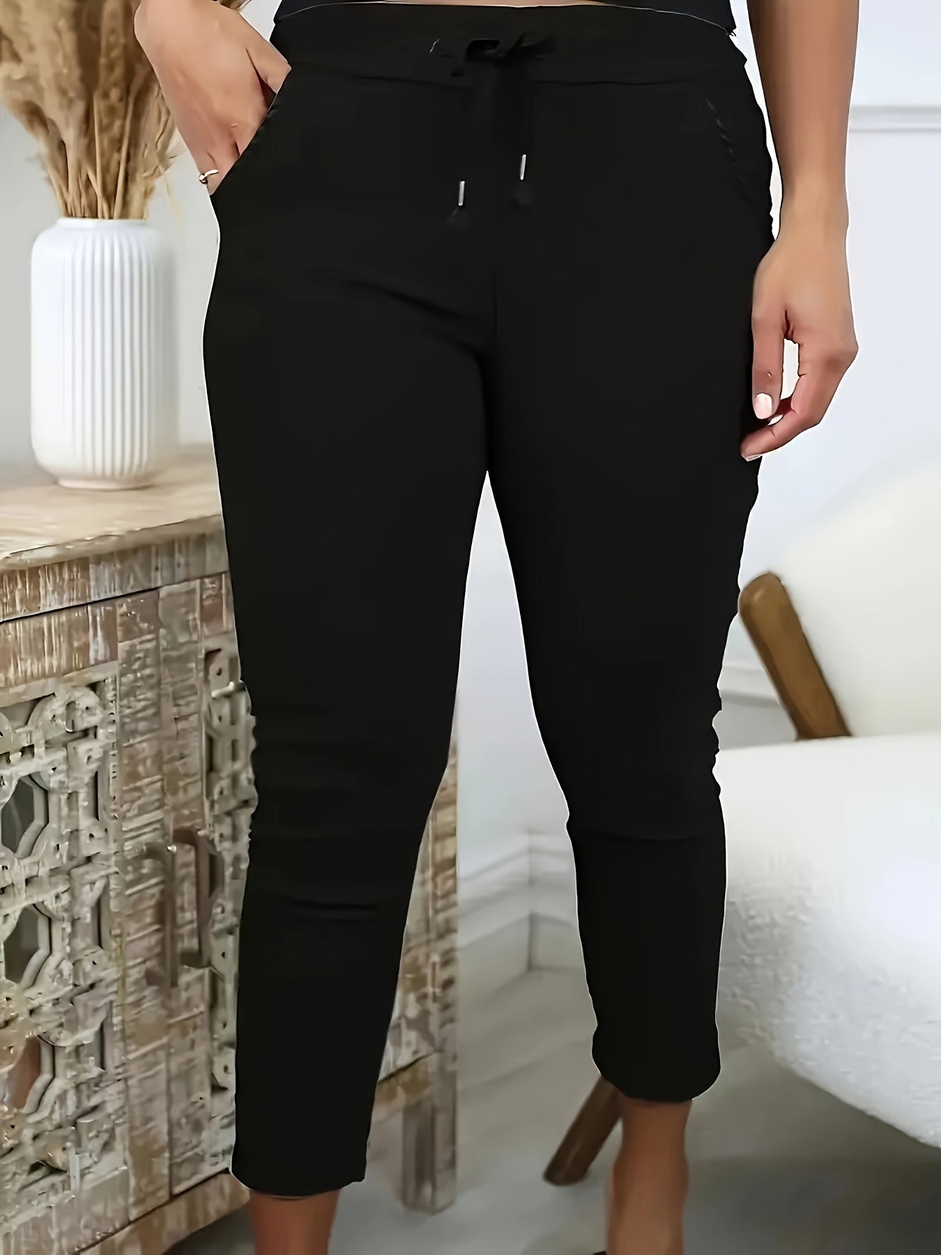 بنطلون نسائي زائد الحجم بتصميم كاجوال وأنيق Fashint