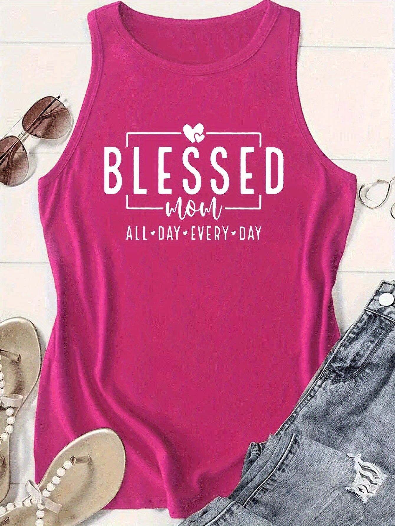 تيشيرت رياضي نسائي Blessed You All يوميا مريح Fashint