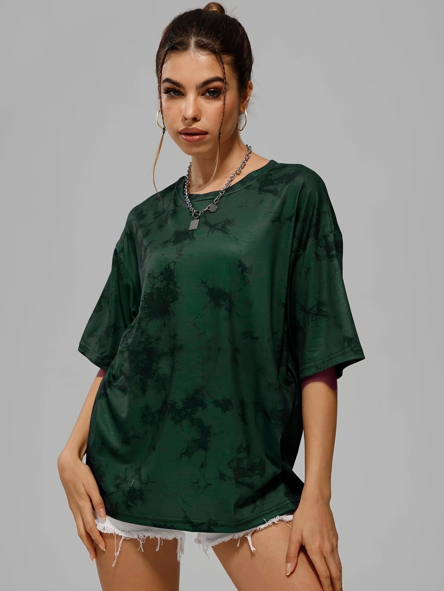 تي شيرت رياضي كاجوال بتصميم تاي داي Fashint