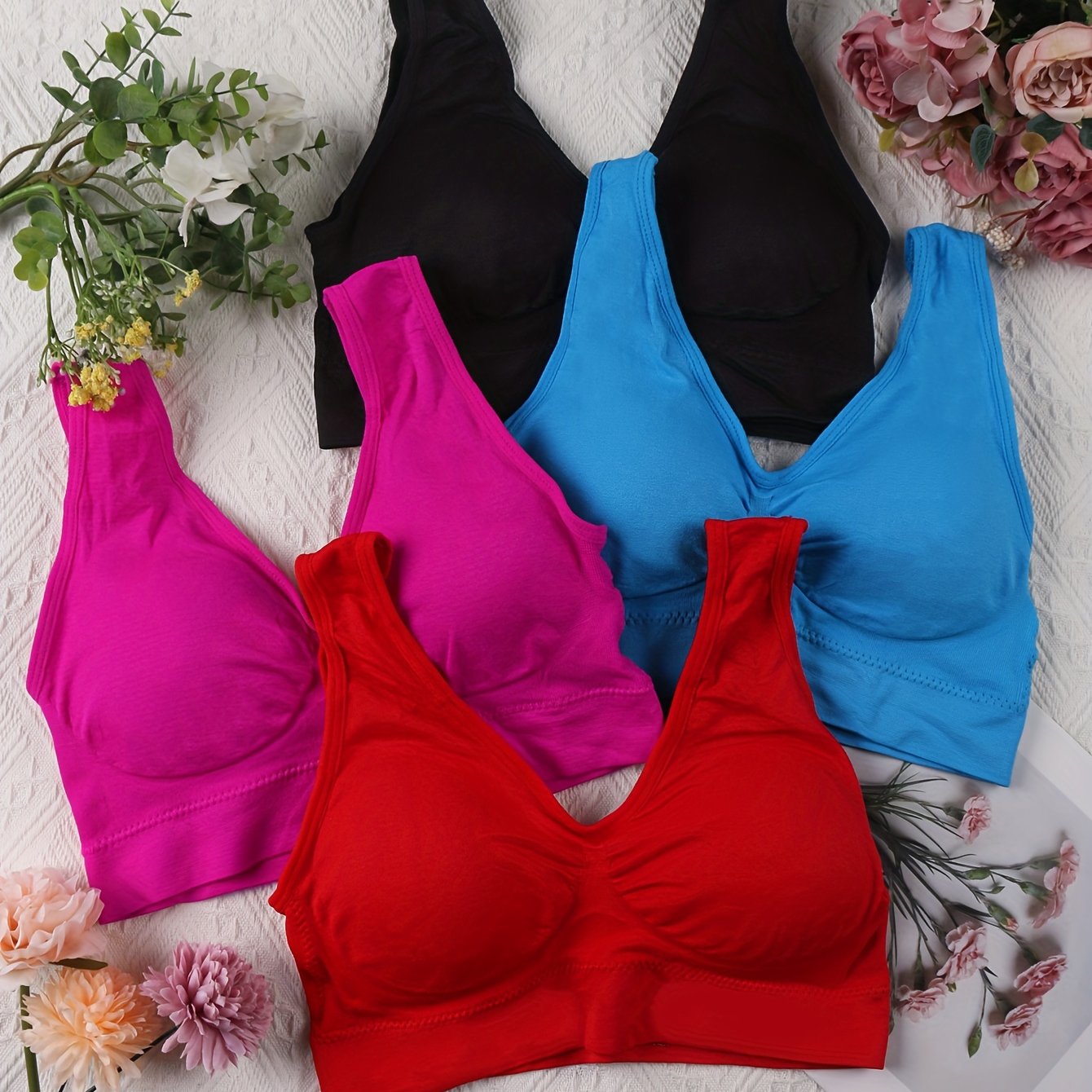 مجموعة الرياضية النسائية بمقاسات كبيرة 4 قطع Fashint