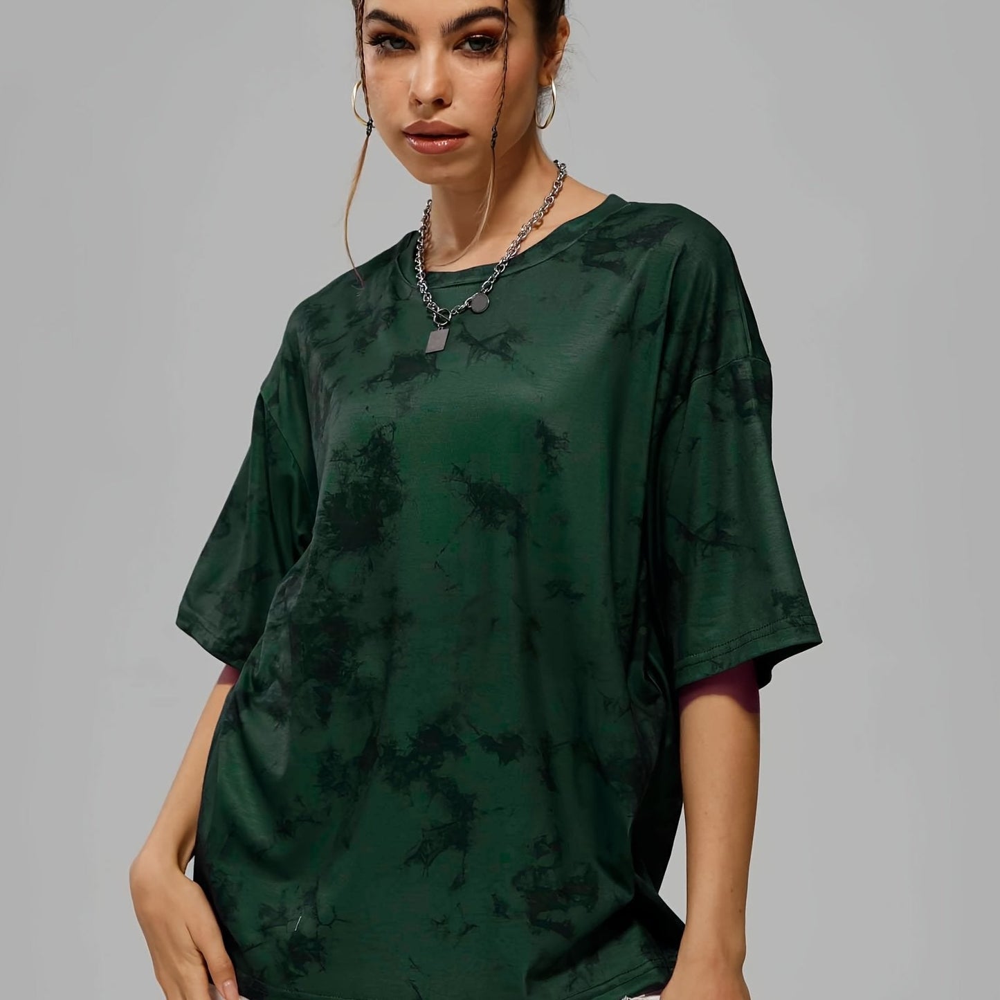 تي شيرت رياضي كاجوال بتصميم تاي داي Fashint