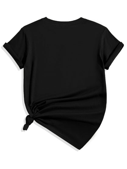 تي شيرت كاجوال بطبعة قلب للنساء Fashint
