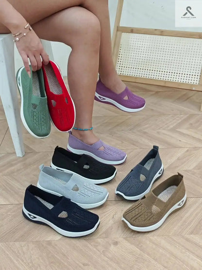 احذية نسائية مريحة ذات تصميم شبكي لسهرة صيف 2023 Fashint