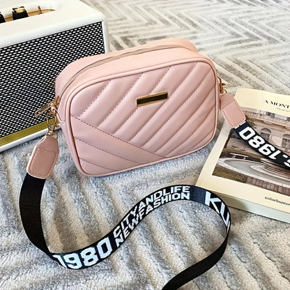 حقيبة كتف مربعة مخططة فاخرة مثالية للاستخدام اليومي Fashint