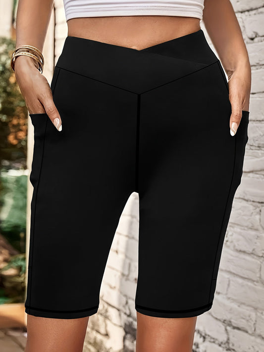 شورتات قصيرة نسائية بأحجام كبيرة مع ليجن للربيع والصيف Fashint