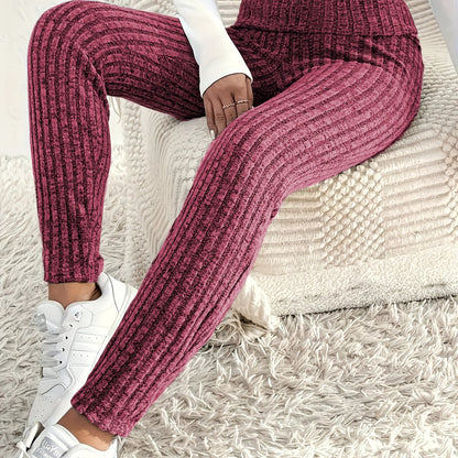 ليجنز نسائية مقاس كبير خصر مرتفع بألوان صلبة Fashint