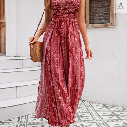جمبسوت أنيق بطبعة زهرية عرقية Fashint