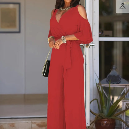 بدلة نسائية أنيقة دون حمالات ذات رسمة خالية من النقوش Fashint
