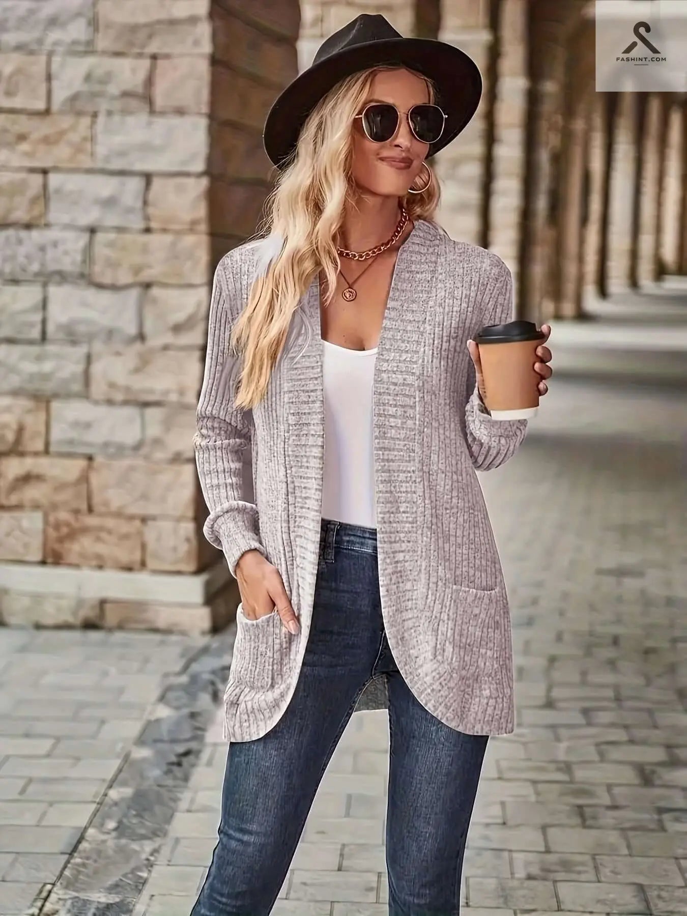 بلوزة طويلة الأكمام ملونة بسيطة بألوان جذابة Fashint