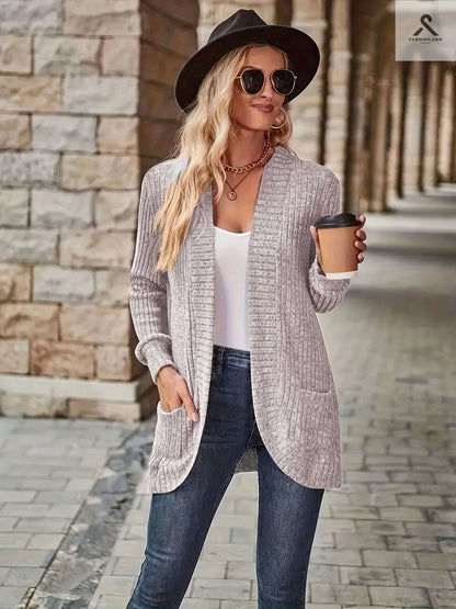 بلوزة طويلة الأكمام ملونة بسيطة بألوان جذابة Fashint