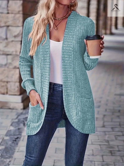 بلوزة طويلة الأكمام ملونة بسيطة بألوان جذابة Fashint