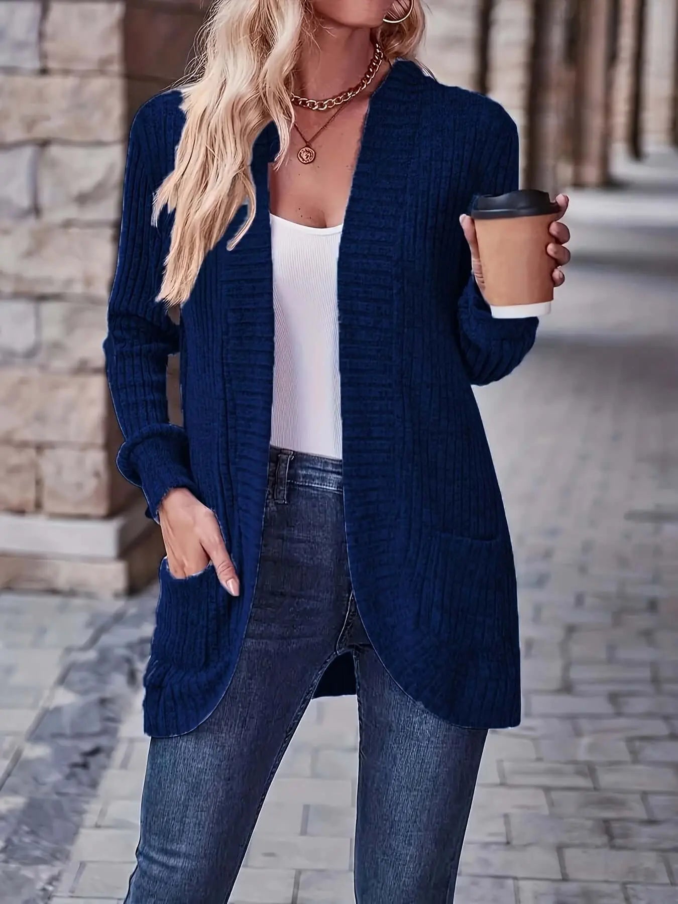 بلوزة طويلة الأكمام ملونة بسيطة بألوان جذابة Fashint