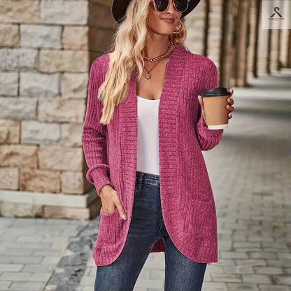 بلوزة طويلة الأكمام ملونة بسيطة بألوان جذابة Fashint