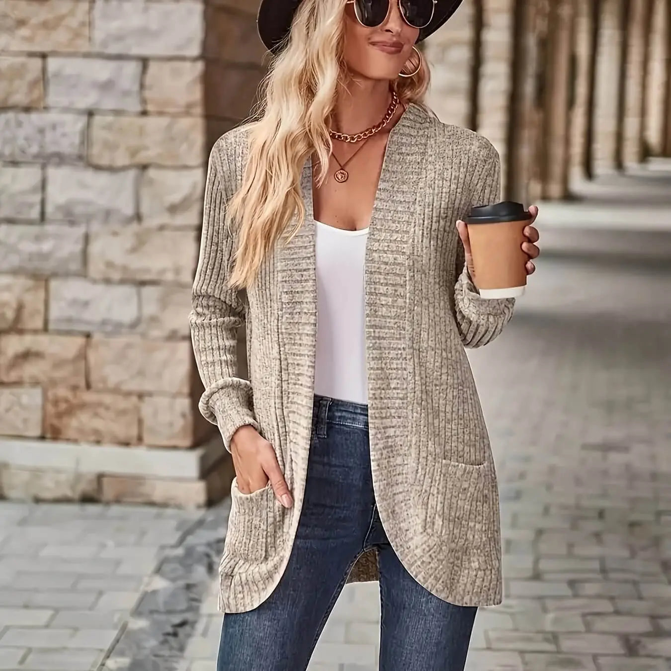 بلوزة طويلة الأكمام ملونة بسيطة بألوان جذابة Fashint