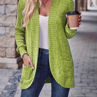 بلوزة طويلة الأكمام ملونة بسيطة بألوان جذابة Fashint