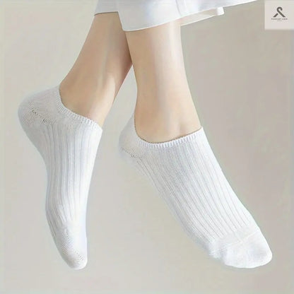 جوارب بدون كعب بألوان صلبة للنساء Fashint