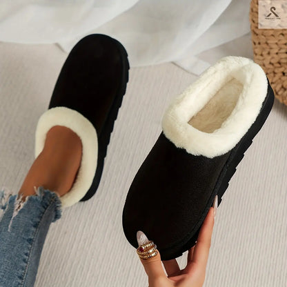 نعال منزلية دافئة بلون موحد Fashint