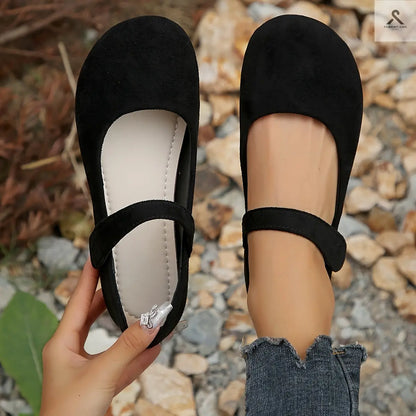 أحذية فلات مريحة للنساء بقصّة دائرية Fashint