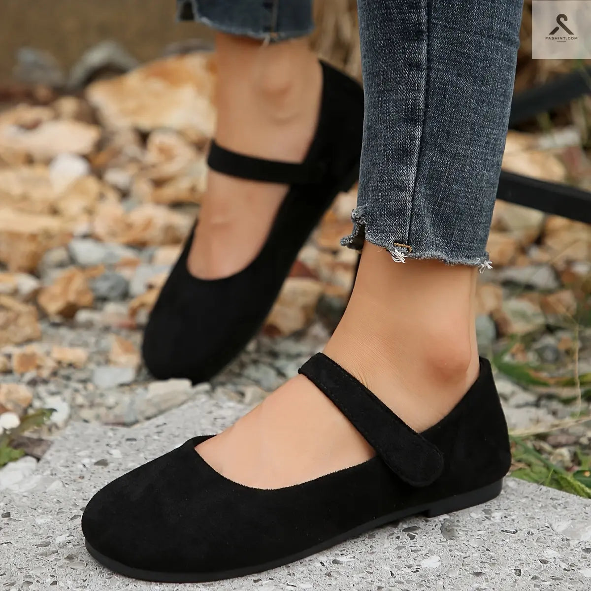أحذية فلات مريحة للنساء بقصّة دائرية Fashint