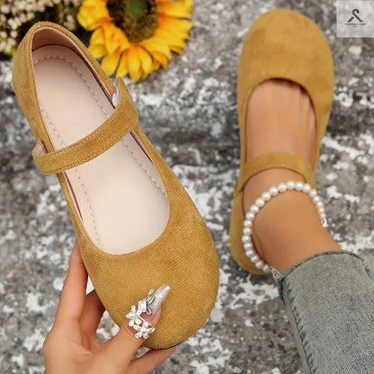 أحذية فلات مريحة للنساء بقصّة دائرية Fashint