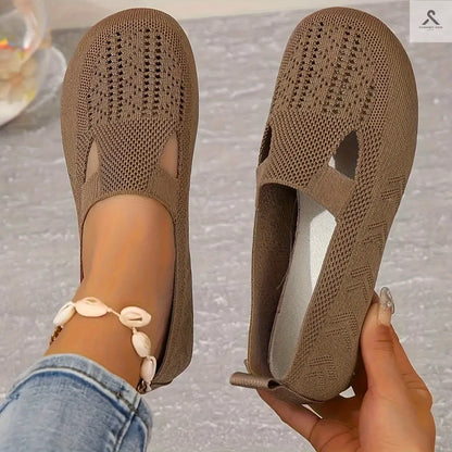أحذية مسطحة نسائية بتصميم سادة وراحة فاخرة Fashint