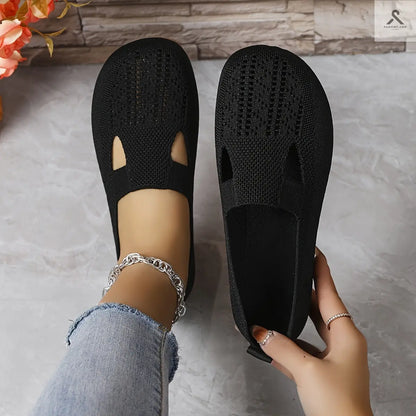 أحذية مسطحة نسائية بتصميم سادة وراحة فاخرة Fashint