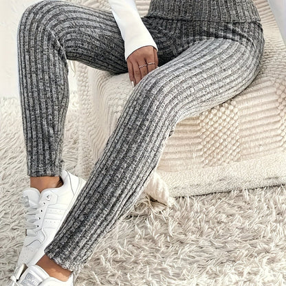 ليجنز نسائية مقاس كبير خصر مرتفع بألوان صلبة Fashint